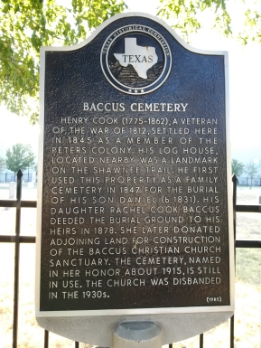 Braccus Cemetery Historical Marker